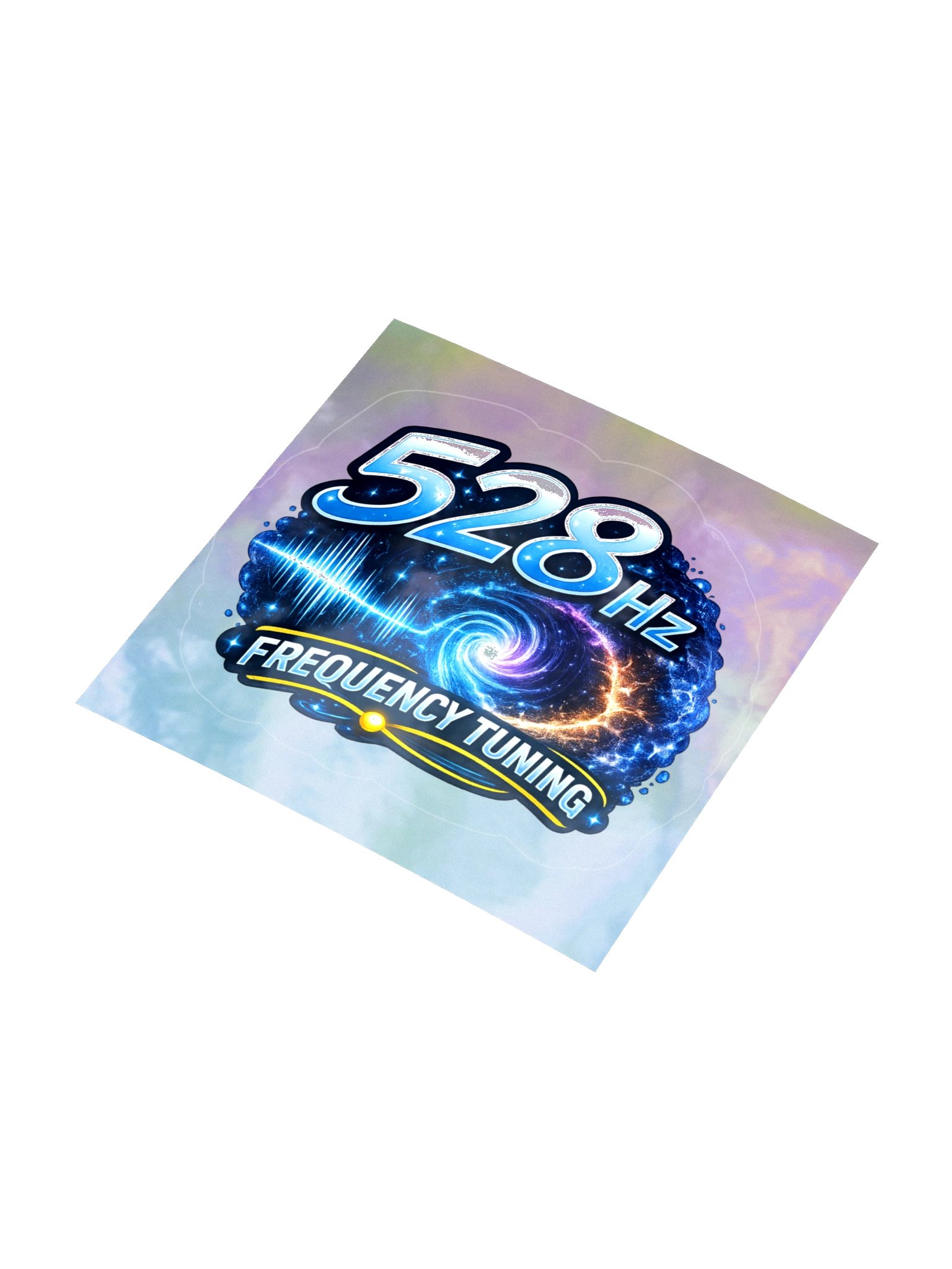 528 Hz Frequency Sticker on Holographic backing product image (8)