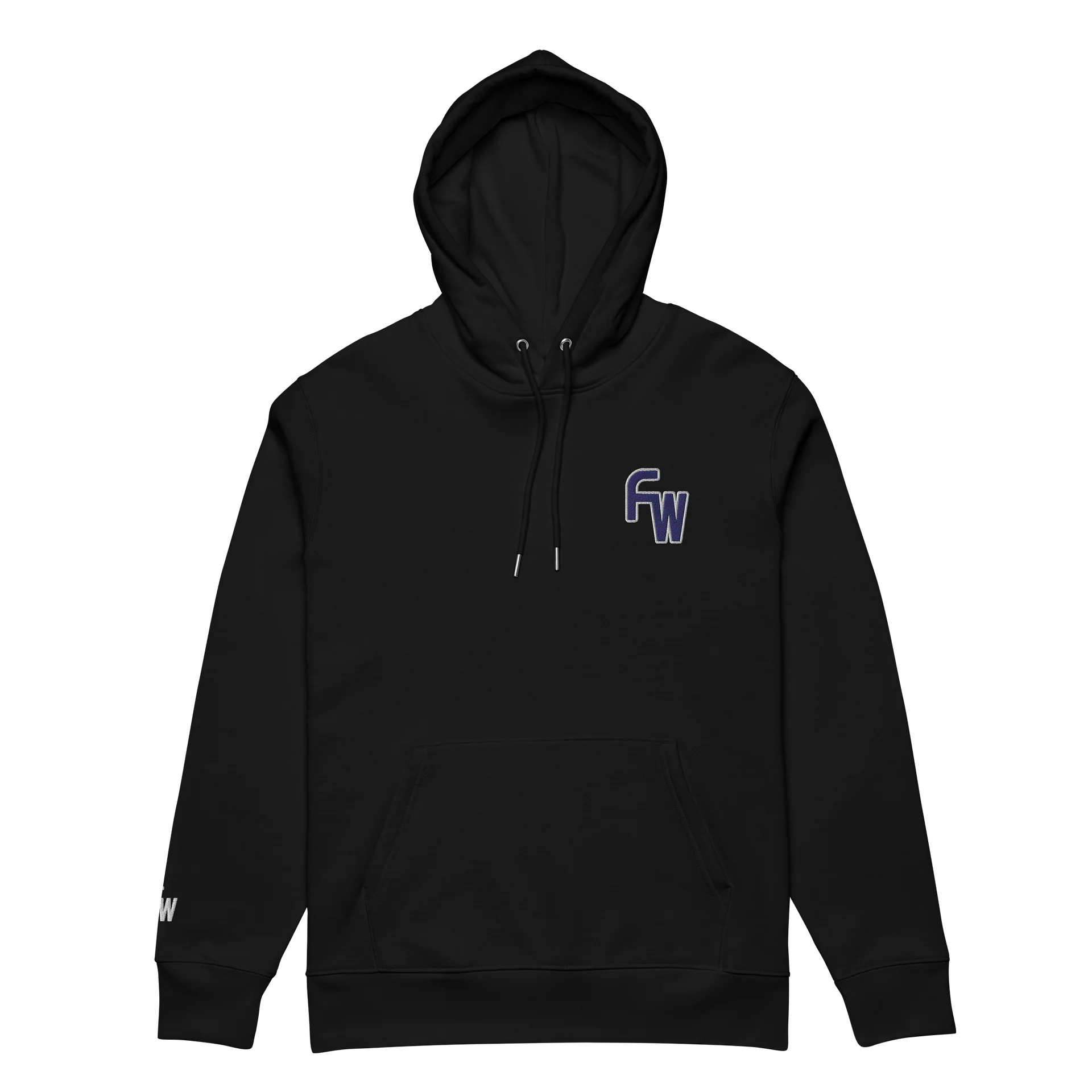 Embroidered Monogram Hoodie in Black with Backprint product image (7)