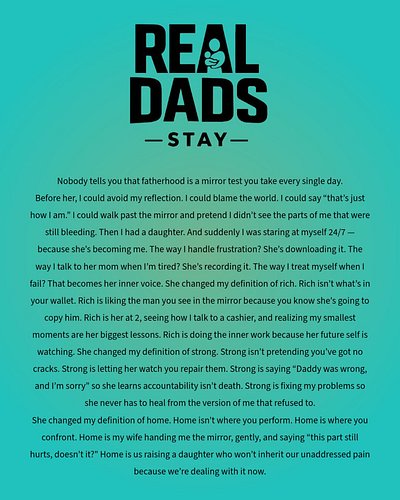 Day 134 Quote: Fatherhood is a mirror test you take every day. Before her, I could avoid my reflection. Now she’s becoming me...