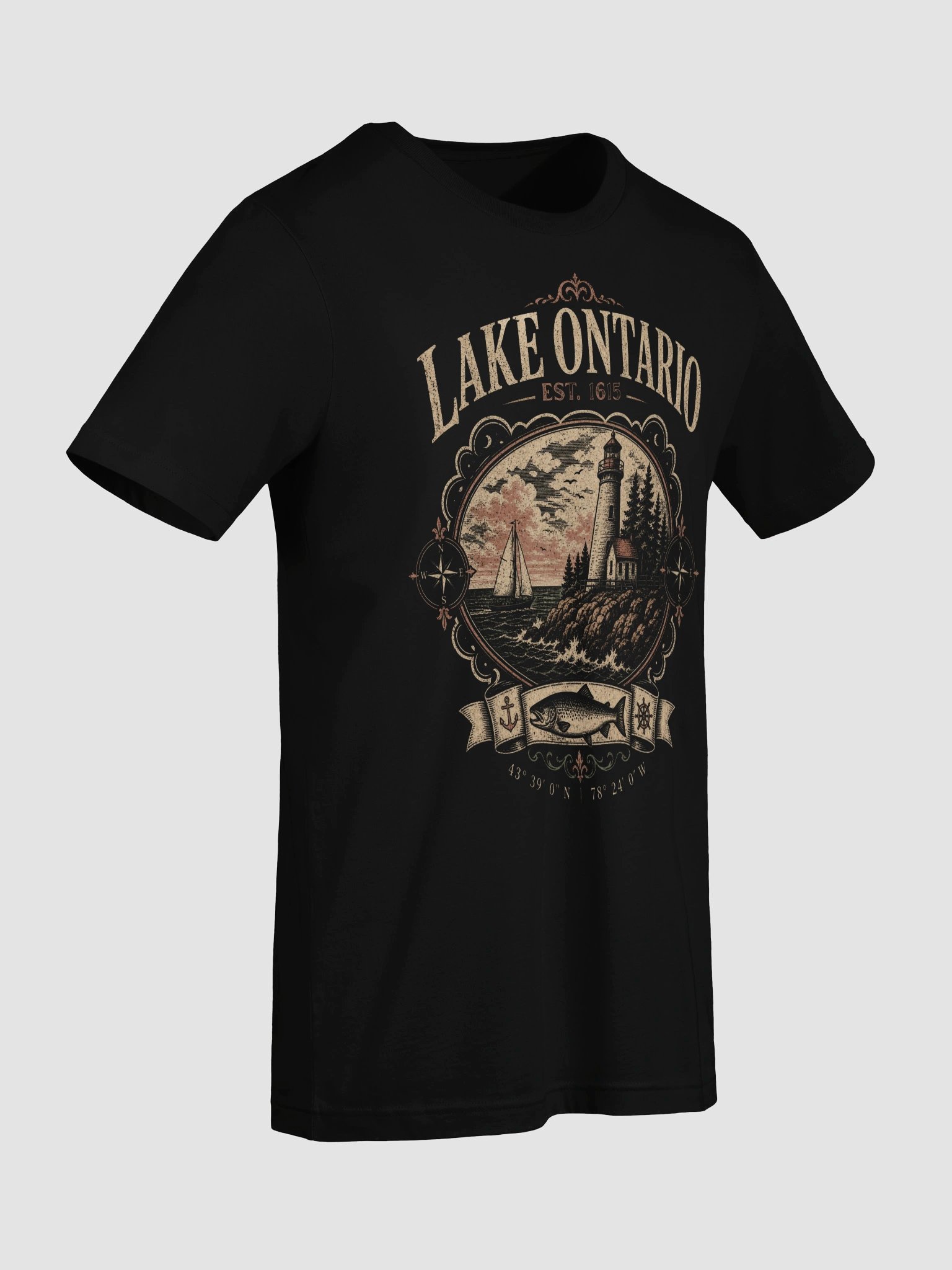 Lake Ontario EST 1656 Retro Stripe Canadian Pride for Men Women product image (68)