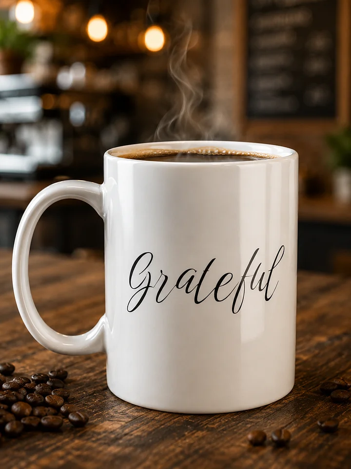 Grateful Vibes White Glossy Mug product image (1)