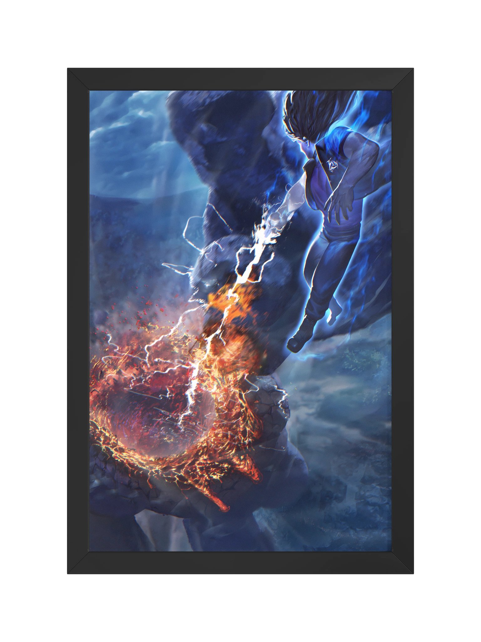 Crushing Stone - Portrait - Framed High-Quality Matte Poster product image (1)