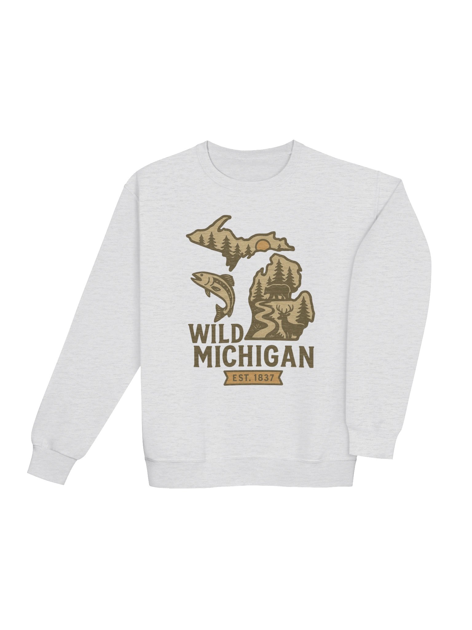 Wild Michigan Nature Emblem Sweatshirt product image (7)