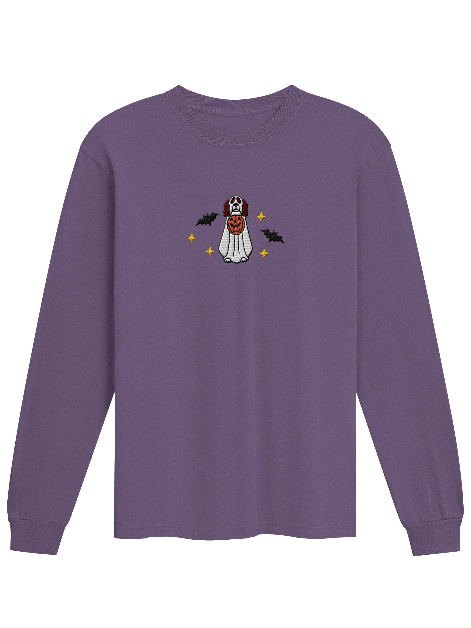 Halloween Working Cocker Spaniel(Liver Roan) Embroidered Long-Sleeve T-Shirt product image (17)