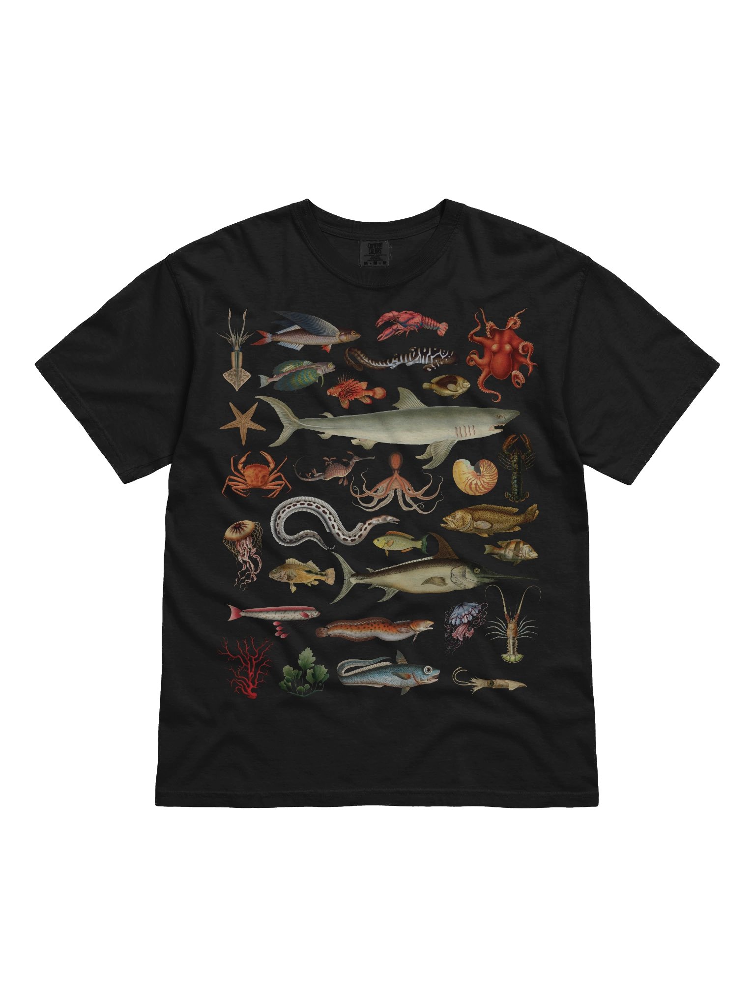 Dark Academia Sea Creatures Shirt – Vintage Marine Life Graphic Tee product image (1)