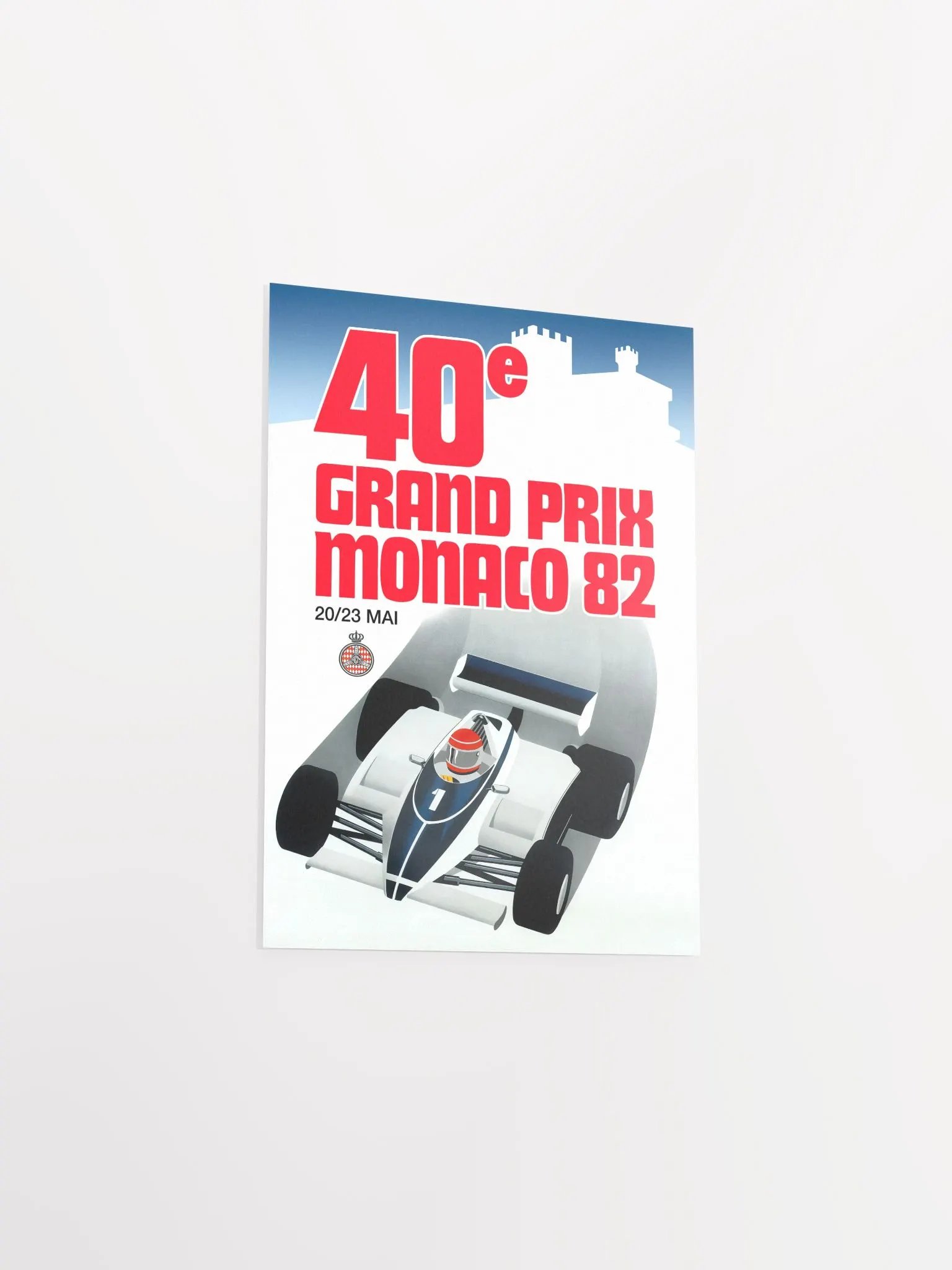 Monaco Vintage F1 Grand Prix, 1982 poster — Vintage Formula 1 poster, Monaco Grand Prix poster, retro travel poster product image (8)