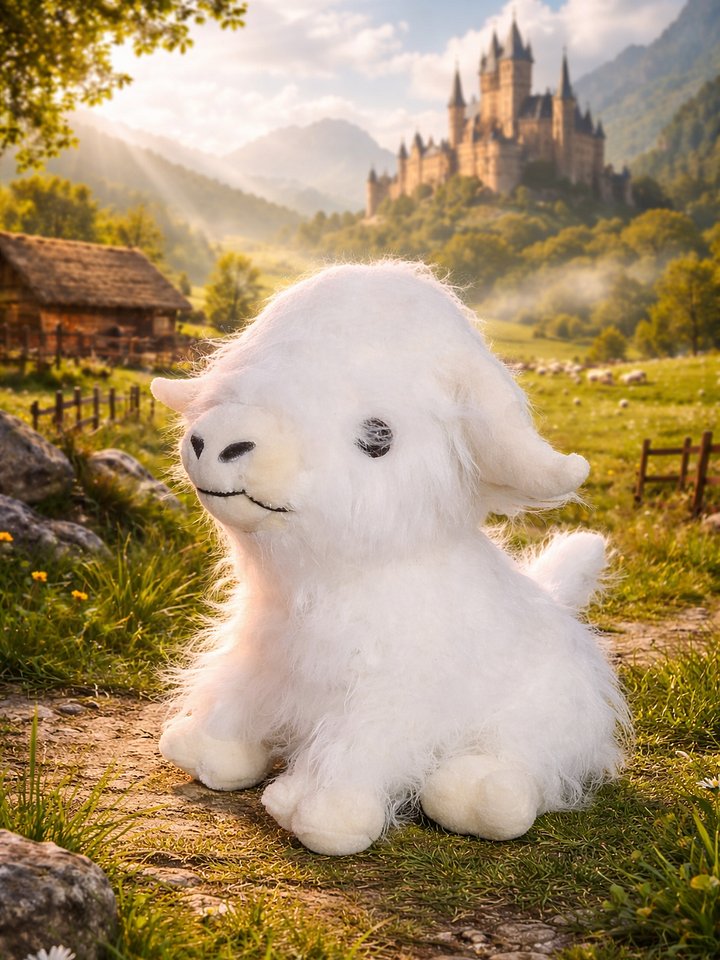 The Armored Kingdom White Fluffington Highland Cow Plushie-Super Plush-Cuddly-Premium Fabric product image (1)