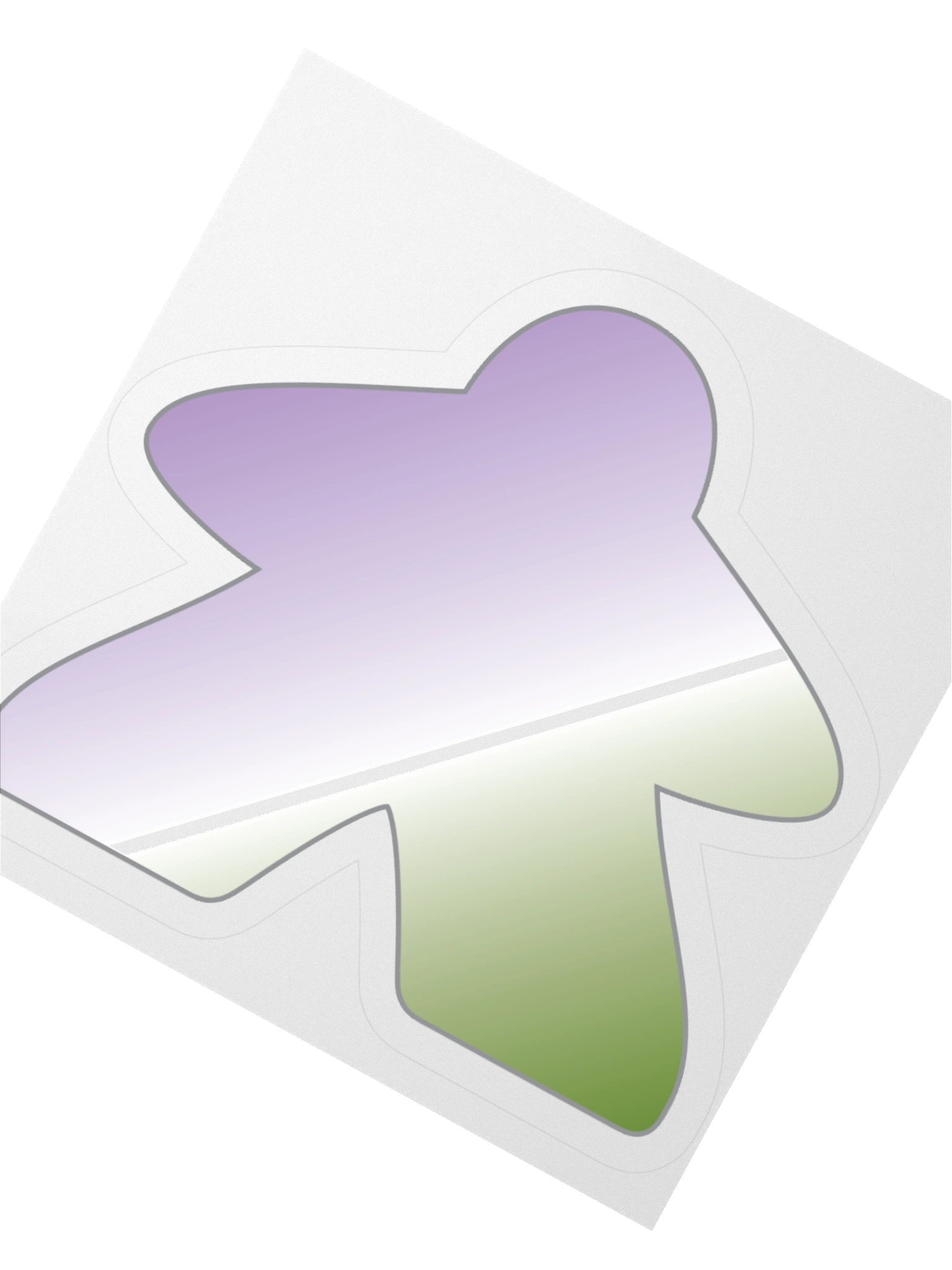 Genderqueer Pride Gradient Meeple Sticker product image (6)