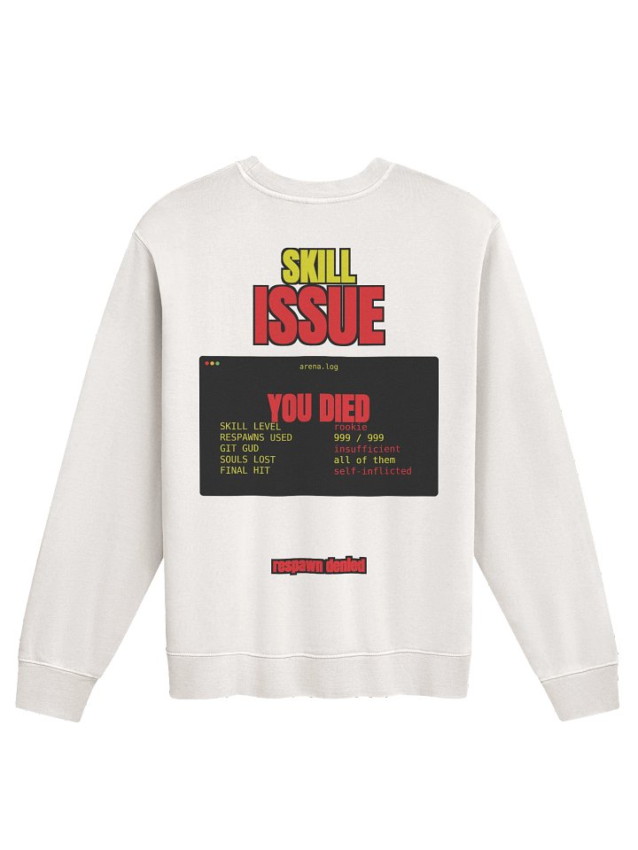 Skill Issue Pigment Dyed Streetwear Sweatshirt product image (2)