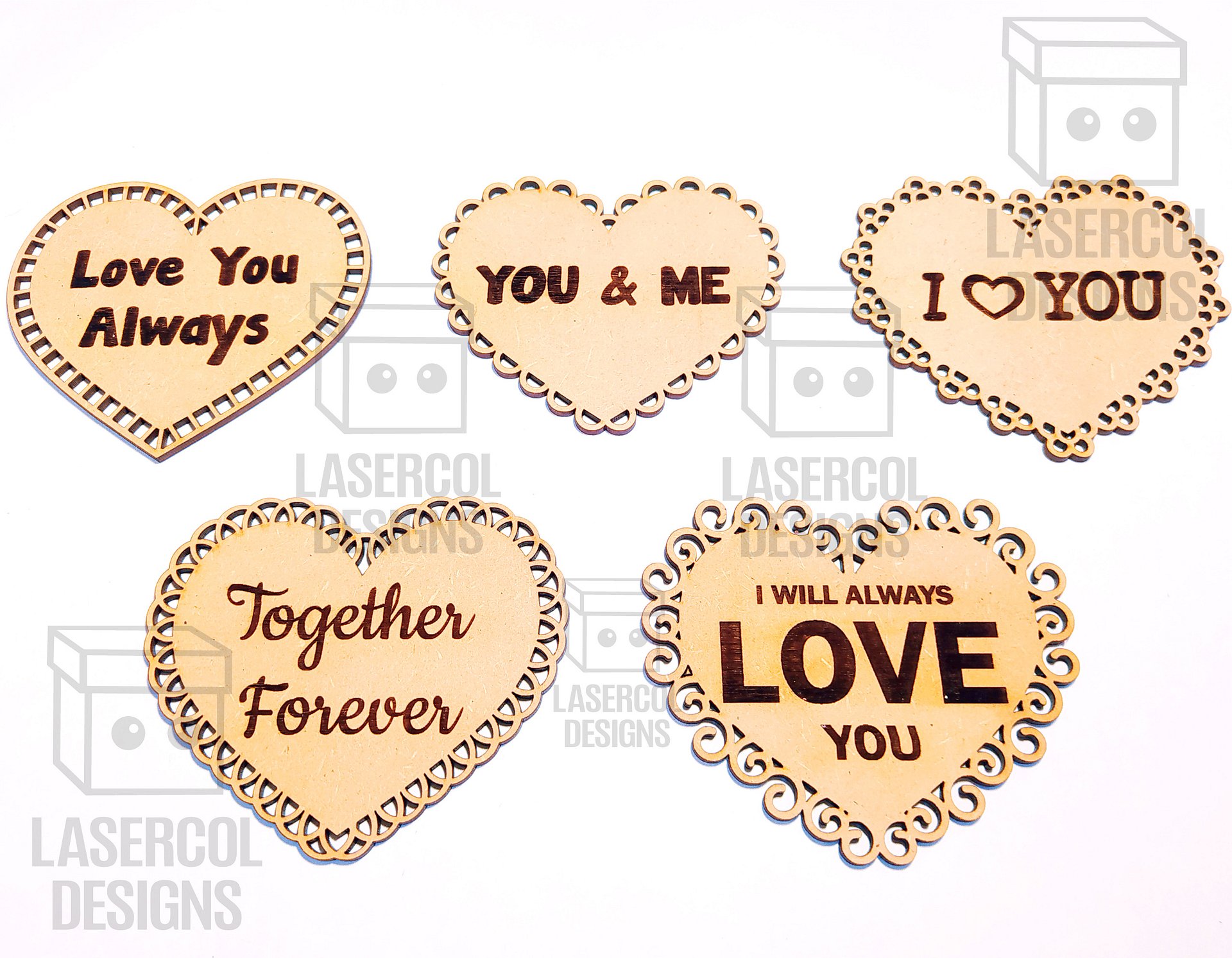 Hearts Cut Outs Set 2 - Laser Cut Files product image (5)