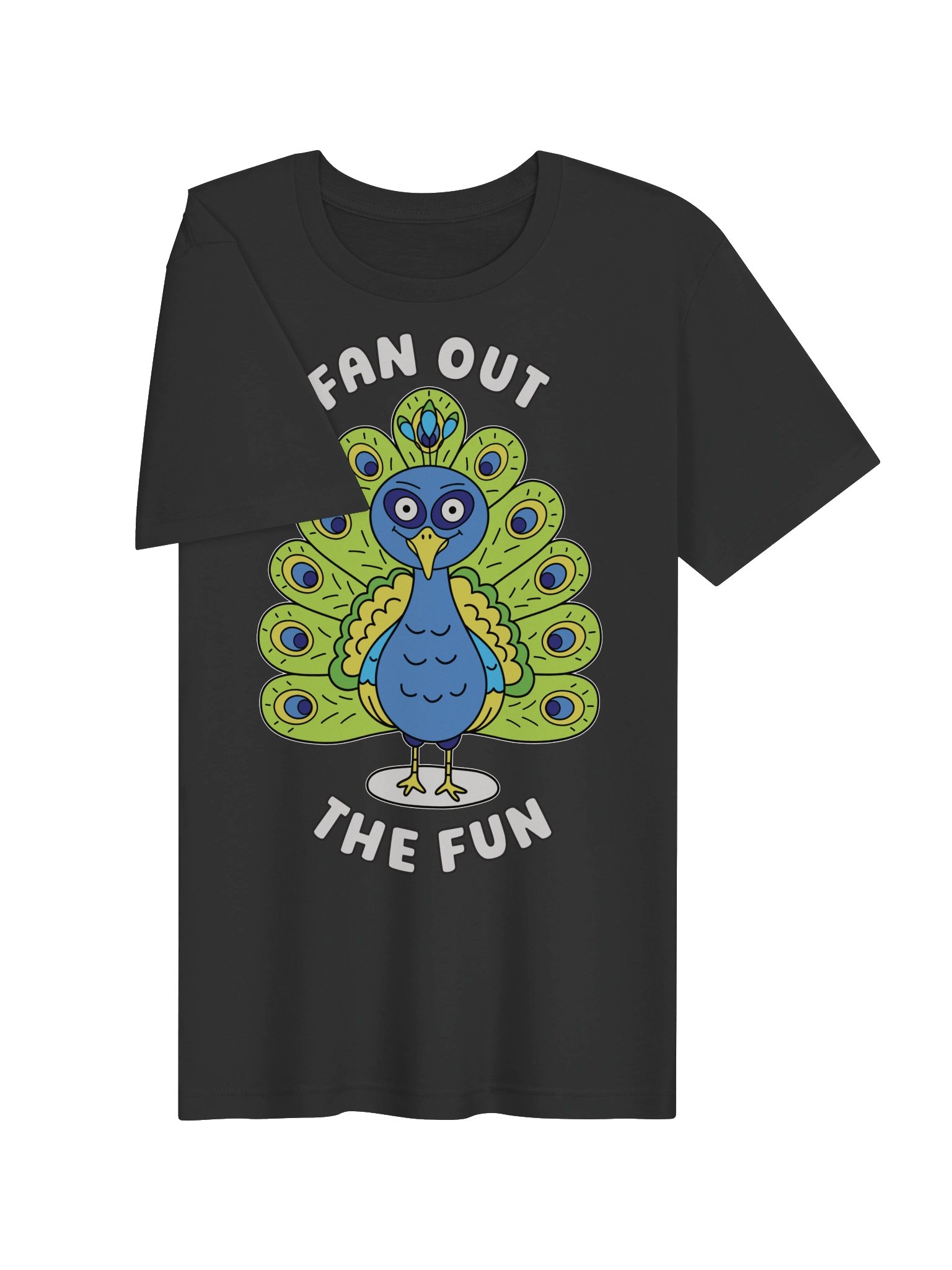 Fan Out The Fun Cute Silly Funny Peacock Unisex T-shirt product image (2)