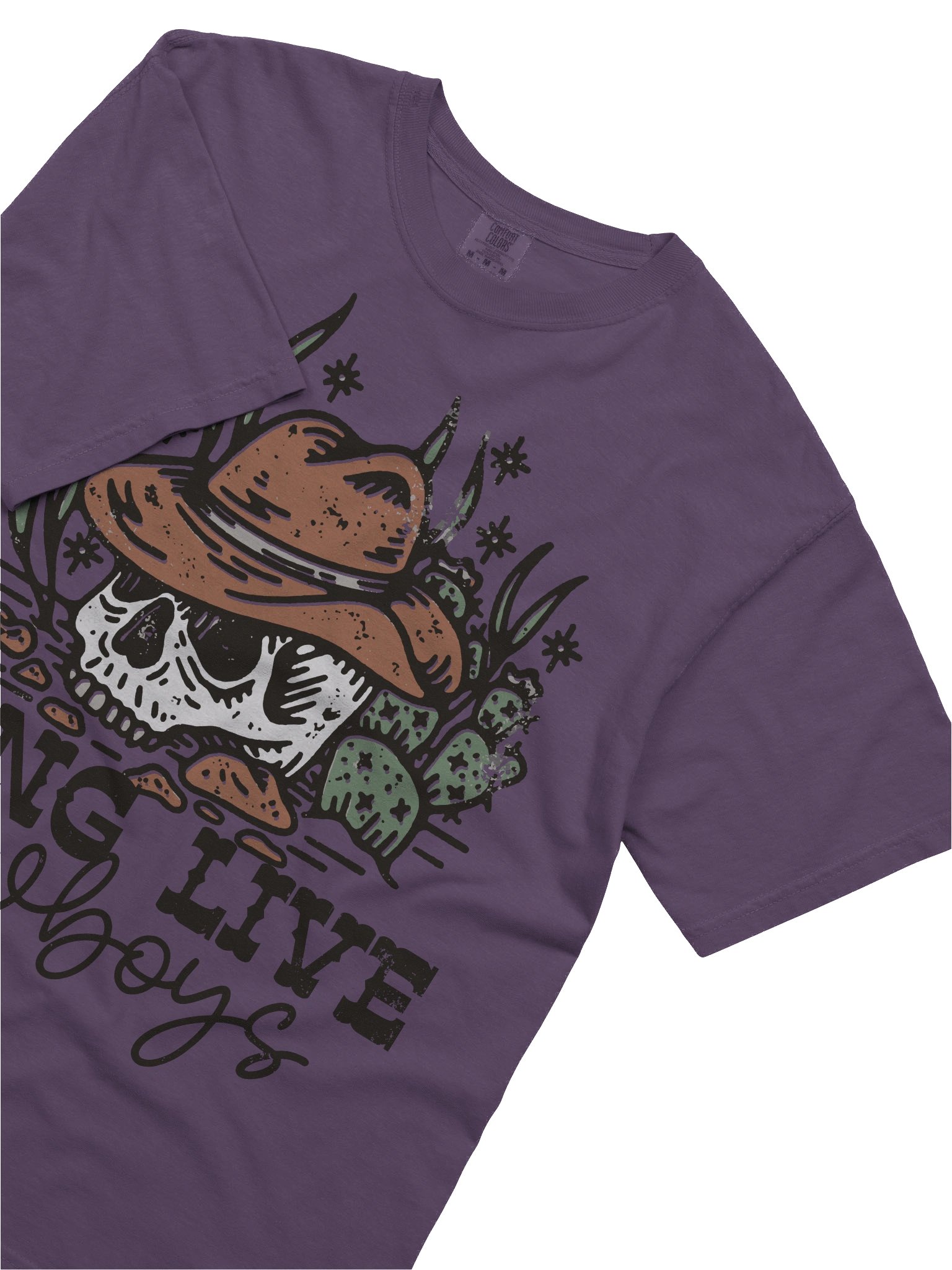 Long Live Cowboys Skull Shirt – Western Cowboy Graphic Tee, Vintage Desert Skull Design product image (2)