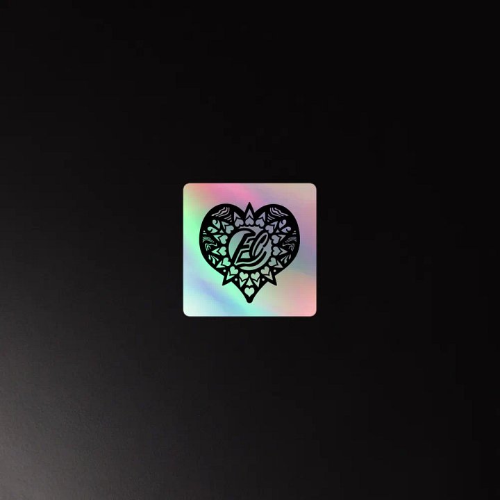 Holographic EC Heart Sticker product image (2)