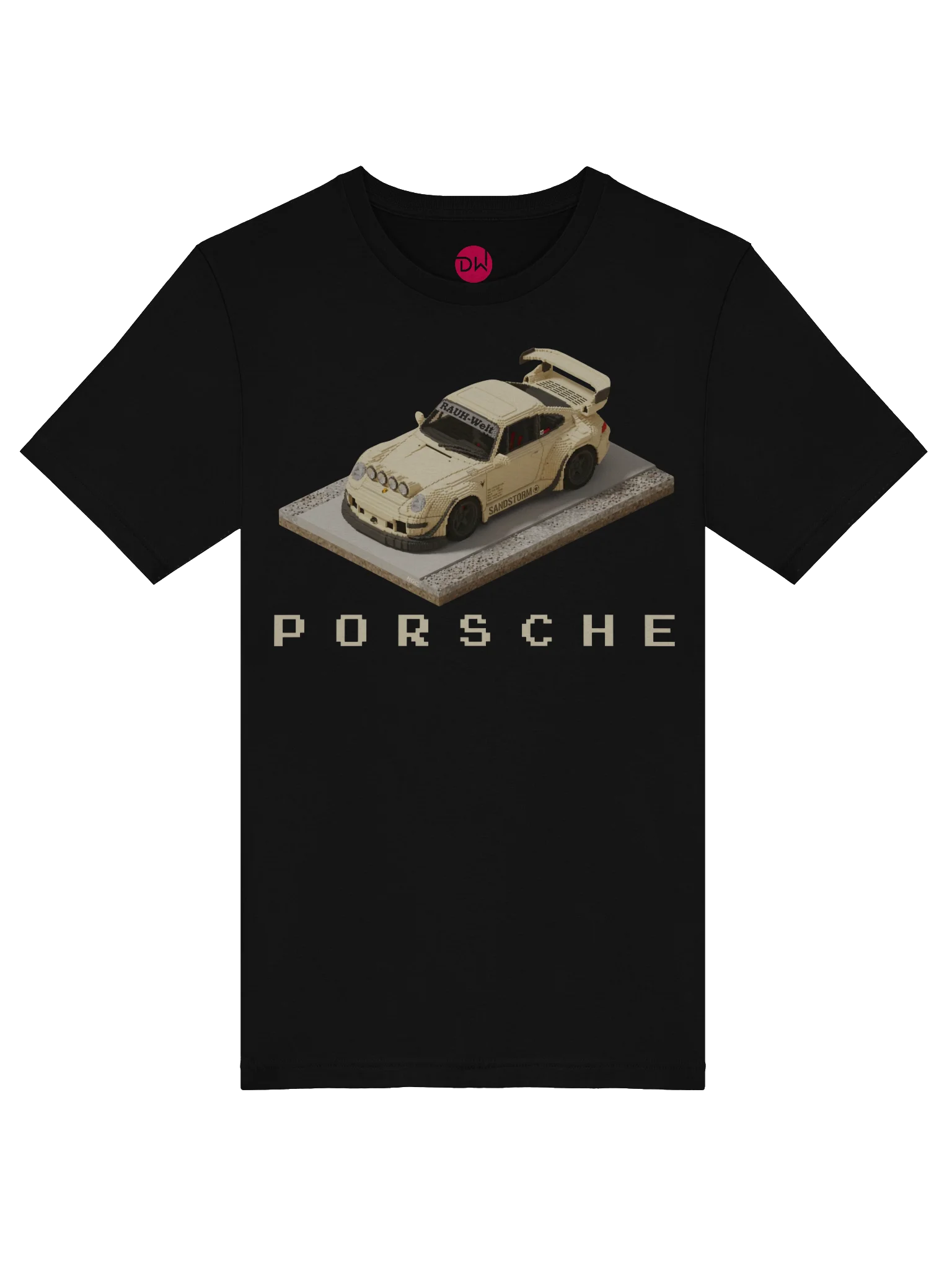 Sandstorm Beige Porsche 993 RWB "Sandstorm" Rauh-Welt Begriff Shirt (Pixel, Retro, Minecraft) product image (42)