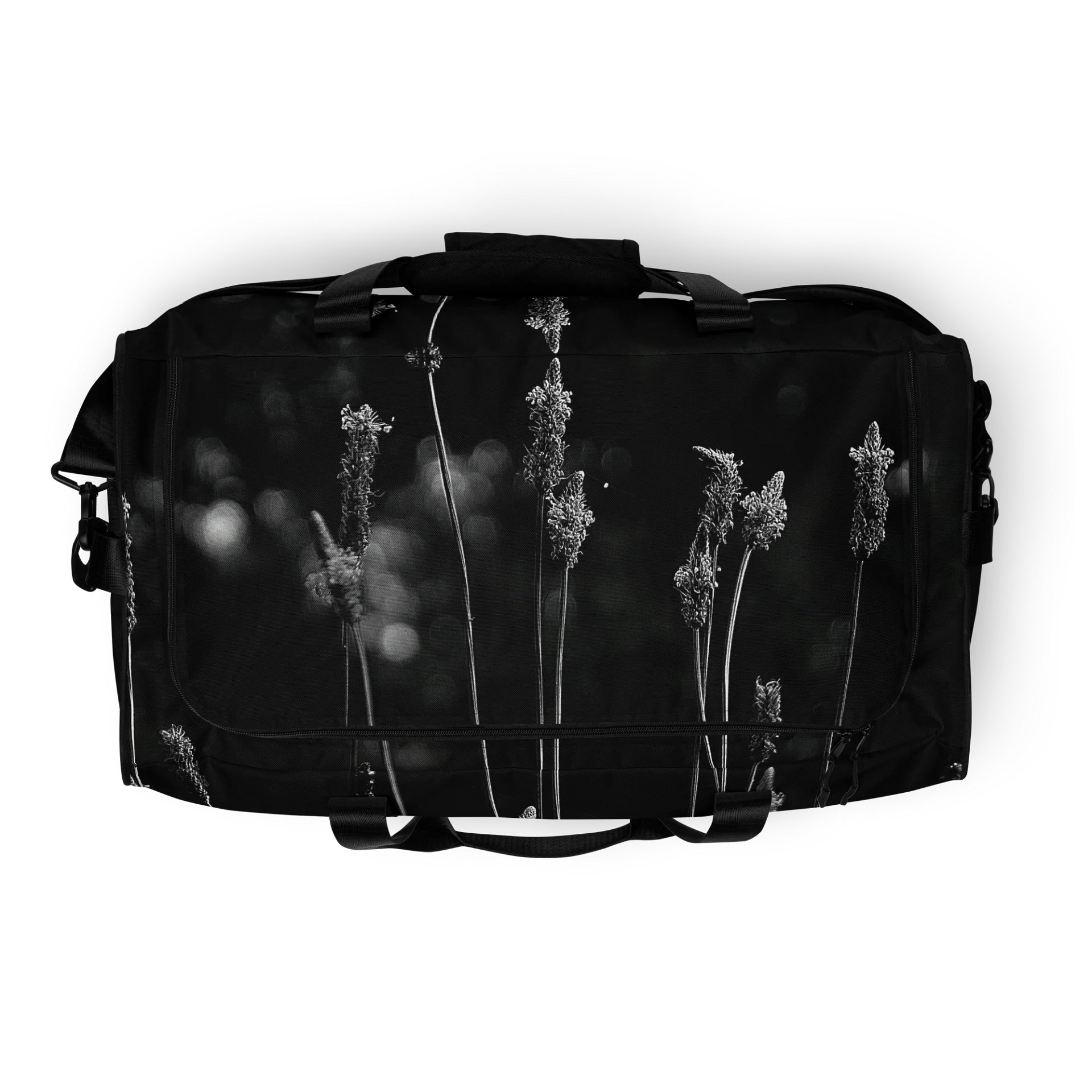 Travel bag - Wildflowers, monochrome product image (9)