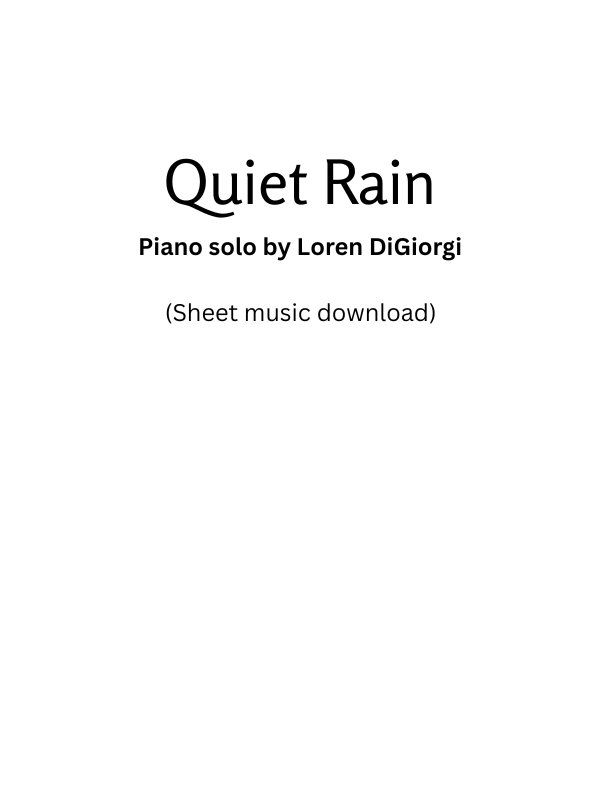 Quiet Rain (sheet music download) product image (1)