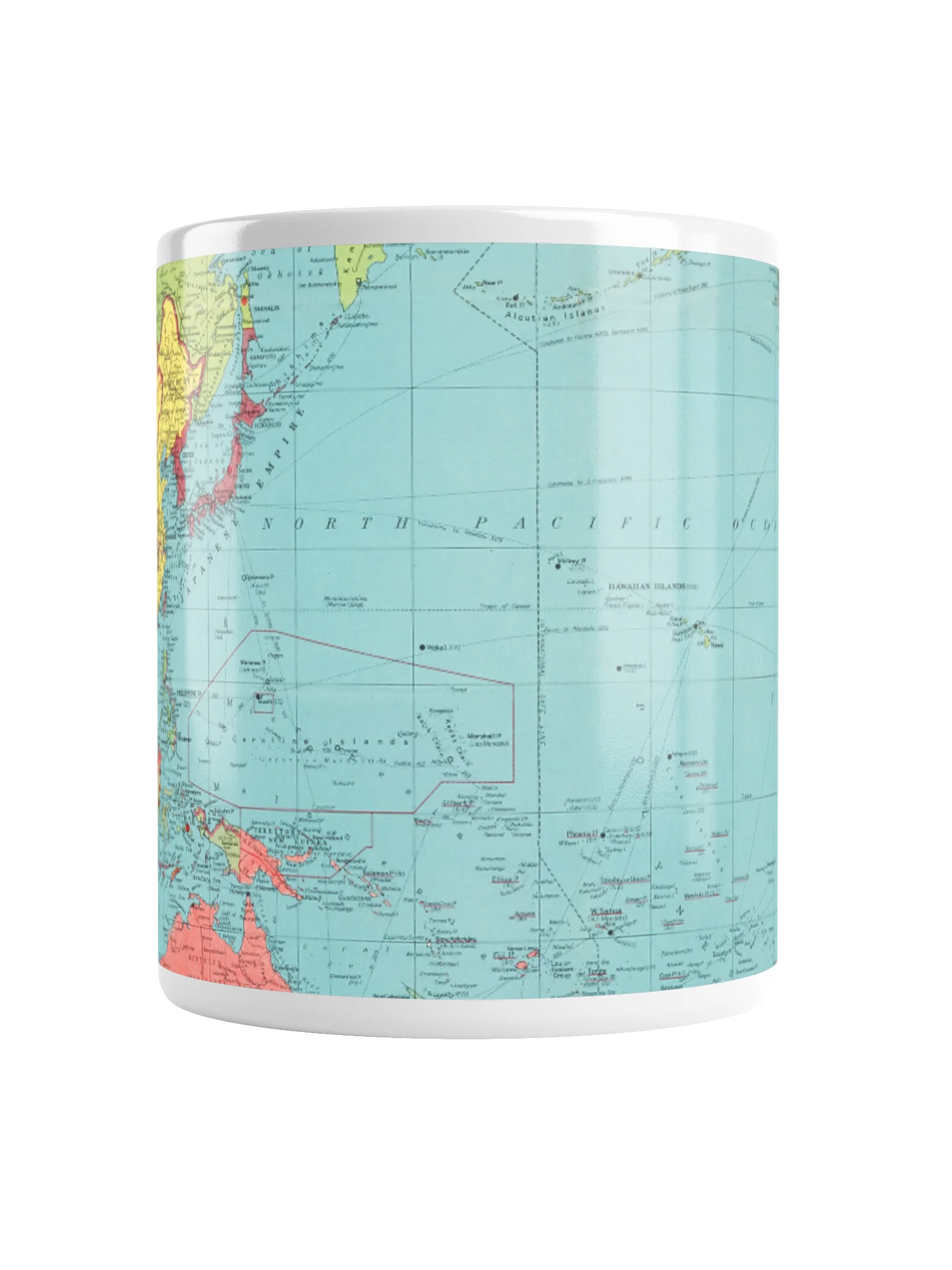A Pacific World Map Mug product image (2)