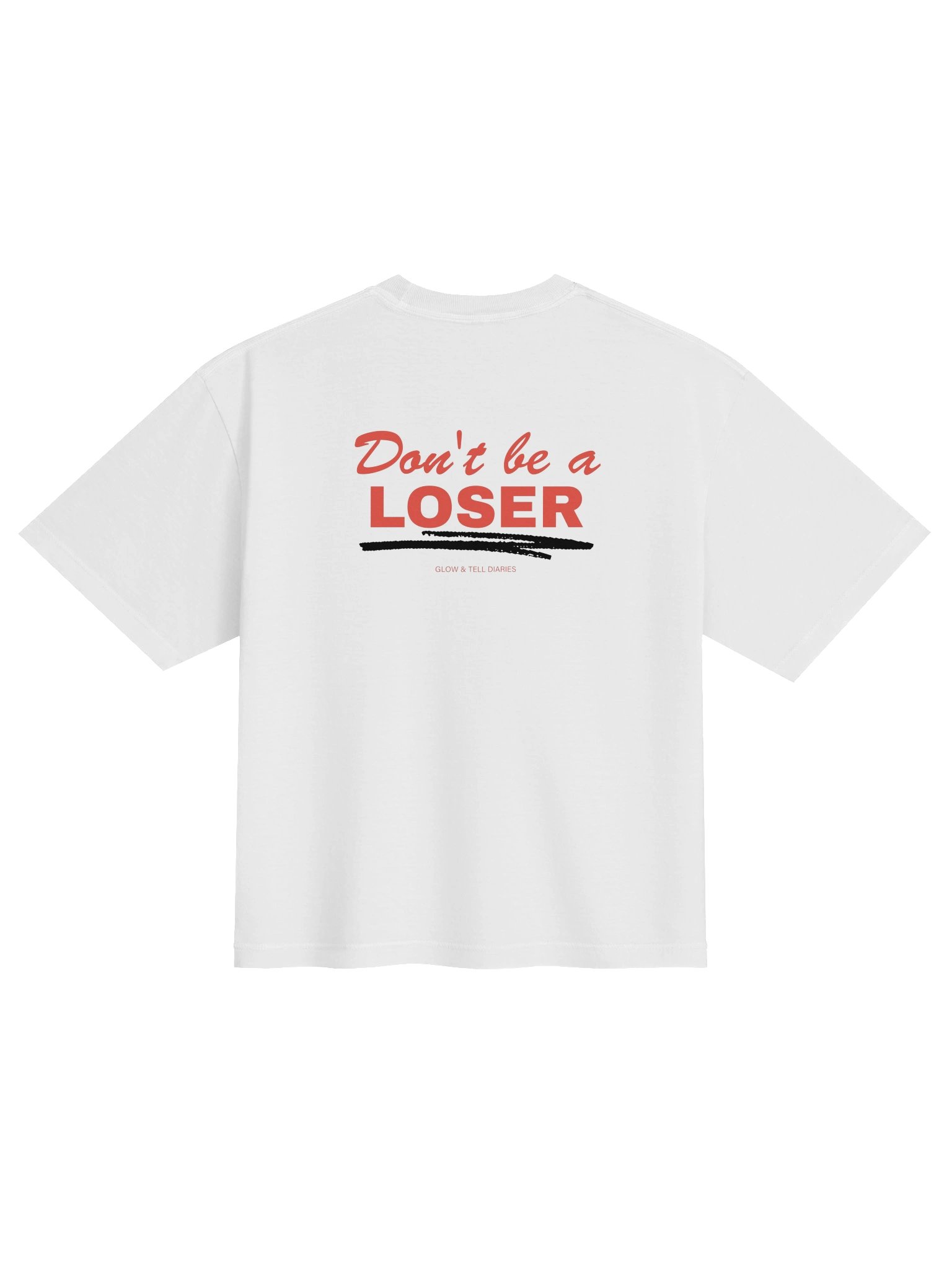 Don't be a LOSER womens Boxy white Tee product image (2)