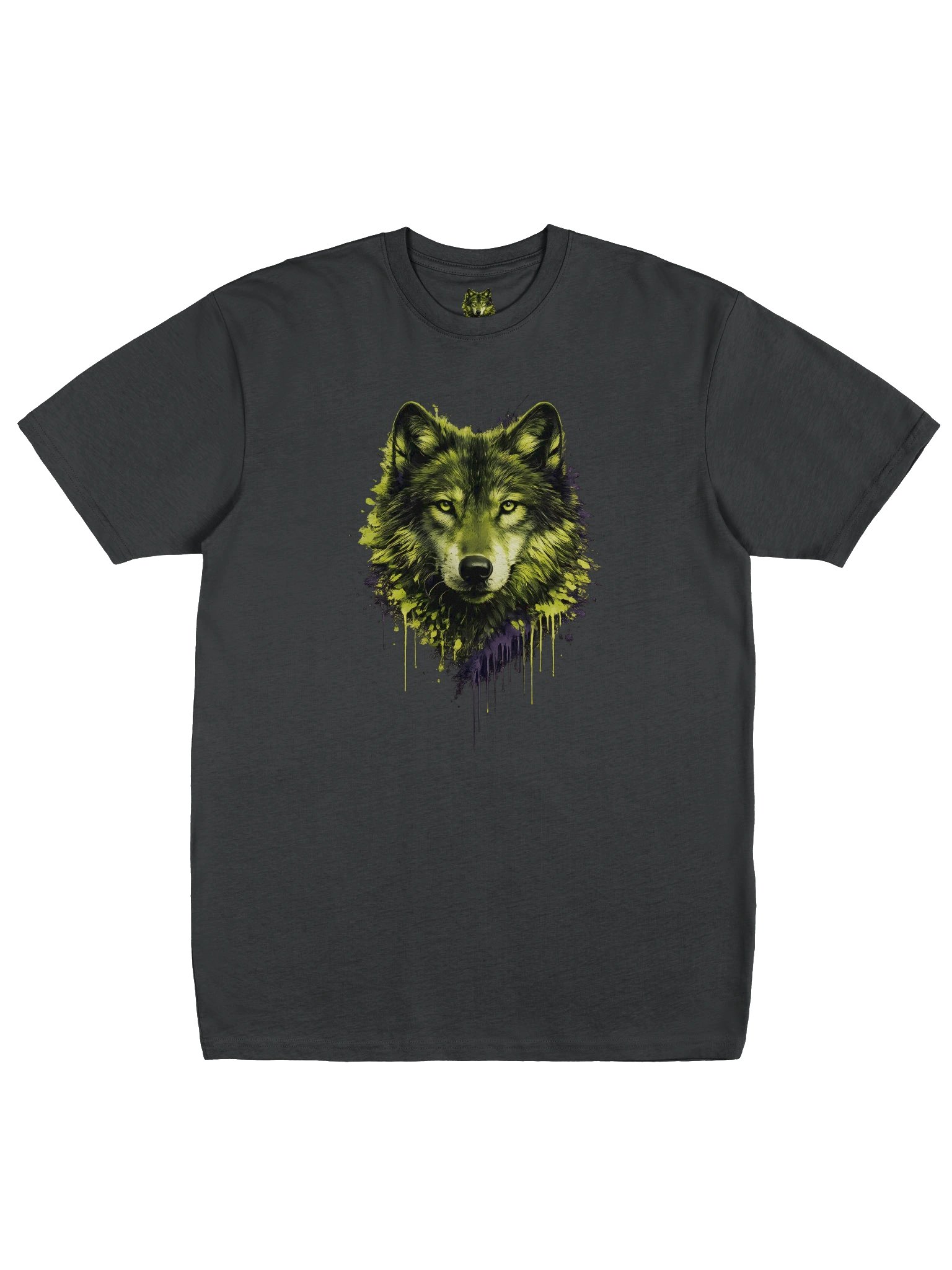 Green Wolf Graphic T-Shirt - Urban Grunge Streetwear Tee product image (1)