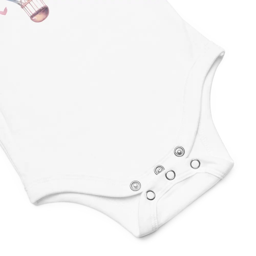 Whimsical Floral Hot Air Balloon Baby Onesie product image (2)