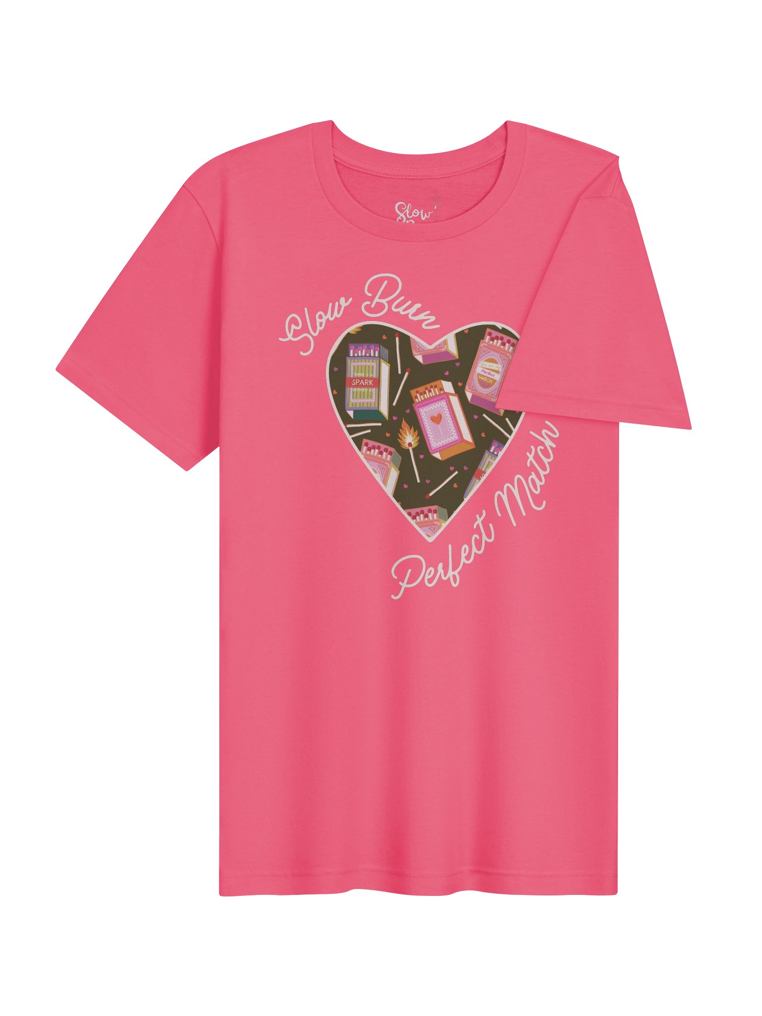 Slow Burn Perfect Match | White Lined Colorful Heart logo - B&C product image (4)