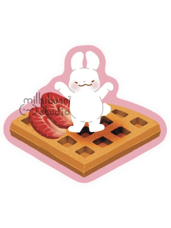 Front Strawberry Waffle Bunni Sticker product image (1)