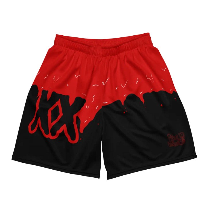 Skull and blood mesh shorts product image (1)