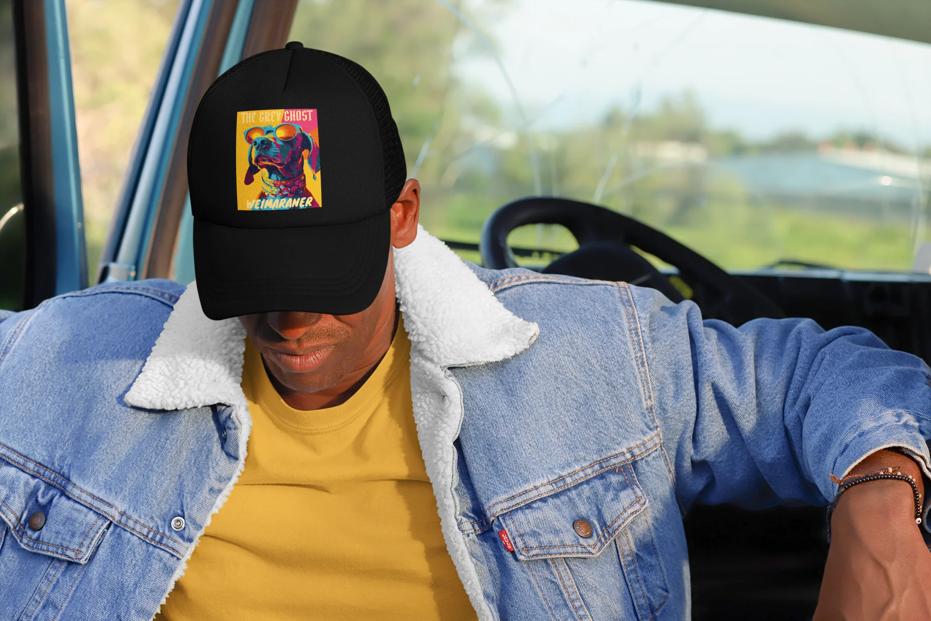 The Grey Ghost Weimaraner Valucap Foam Trucker Hat product image (2)