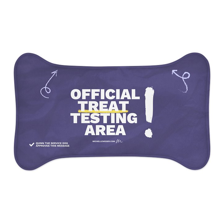 Dog Mat - Official Treat Testing Area - Quinn Approved product image (2)