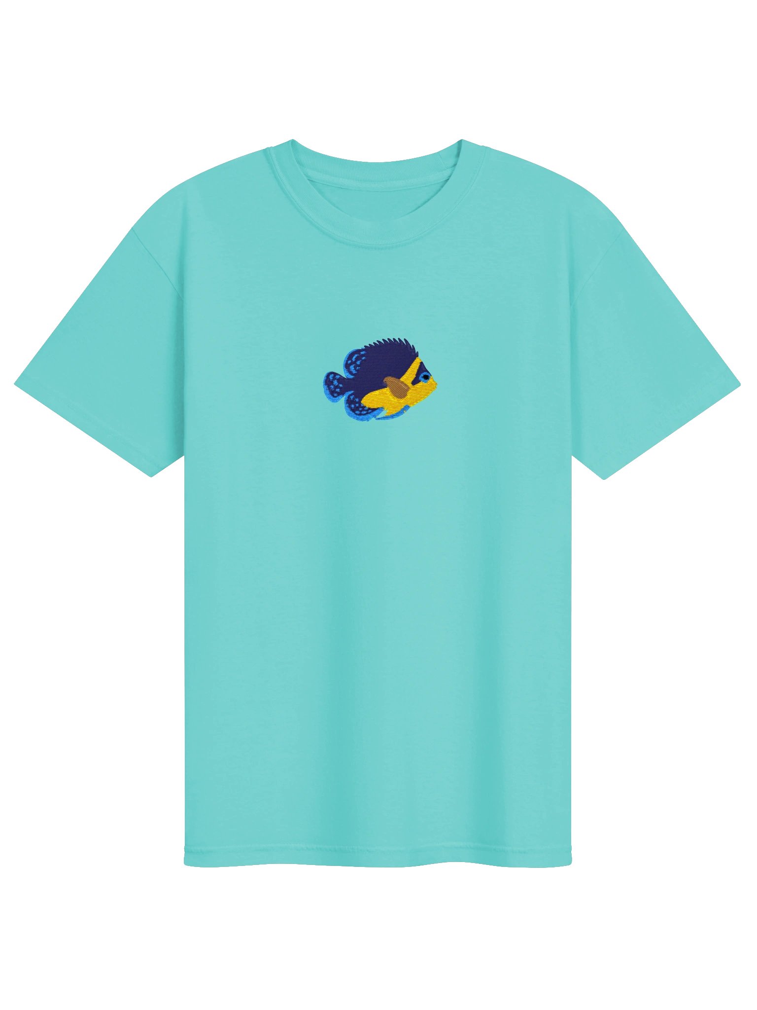 Venustus Angelfish Embroidered Shirt | Reef Aquarium Fish Embroidery Tee | Saltwater Marine Fish Apparel product image (5)