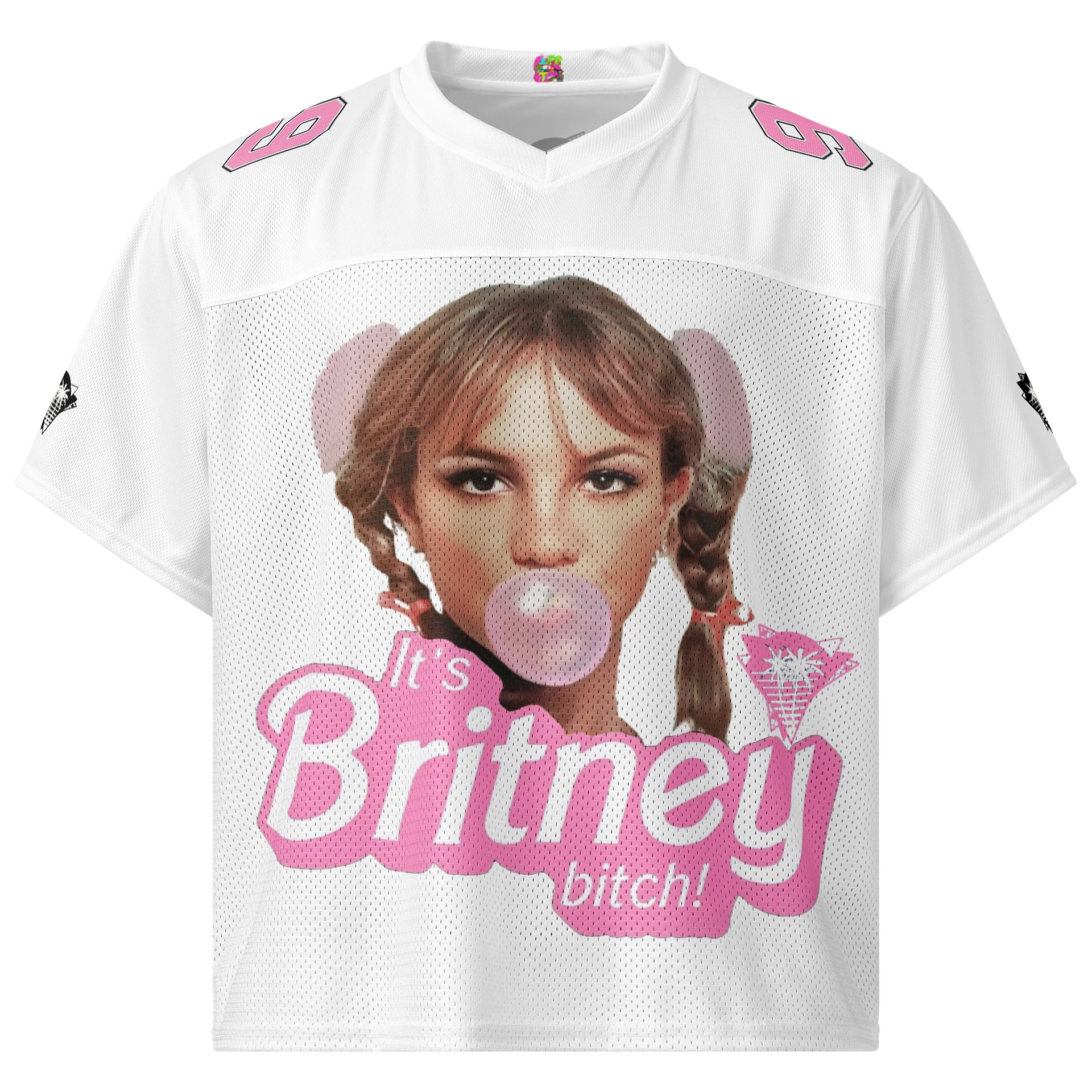 ITS BRITNEY BITCH FOOTBALL JERSEY WHITE product image (1)