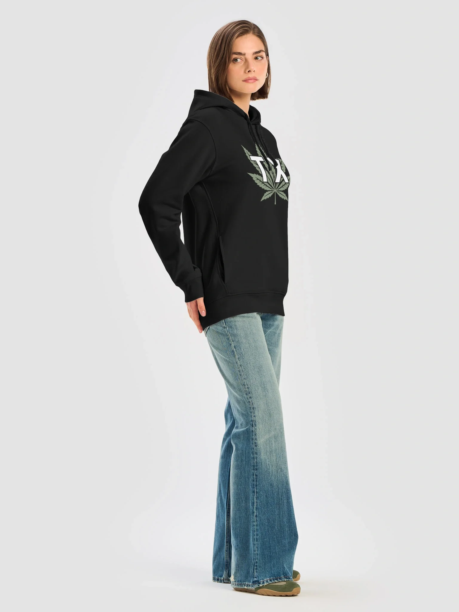 TX Cannabis Leaf Hoodie, view 5