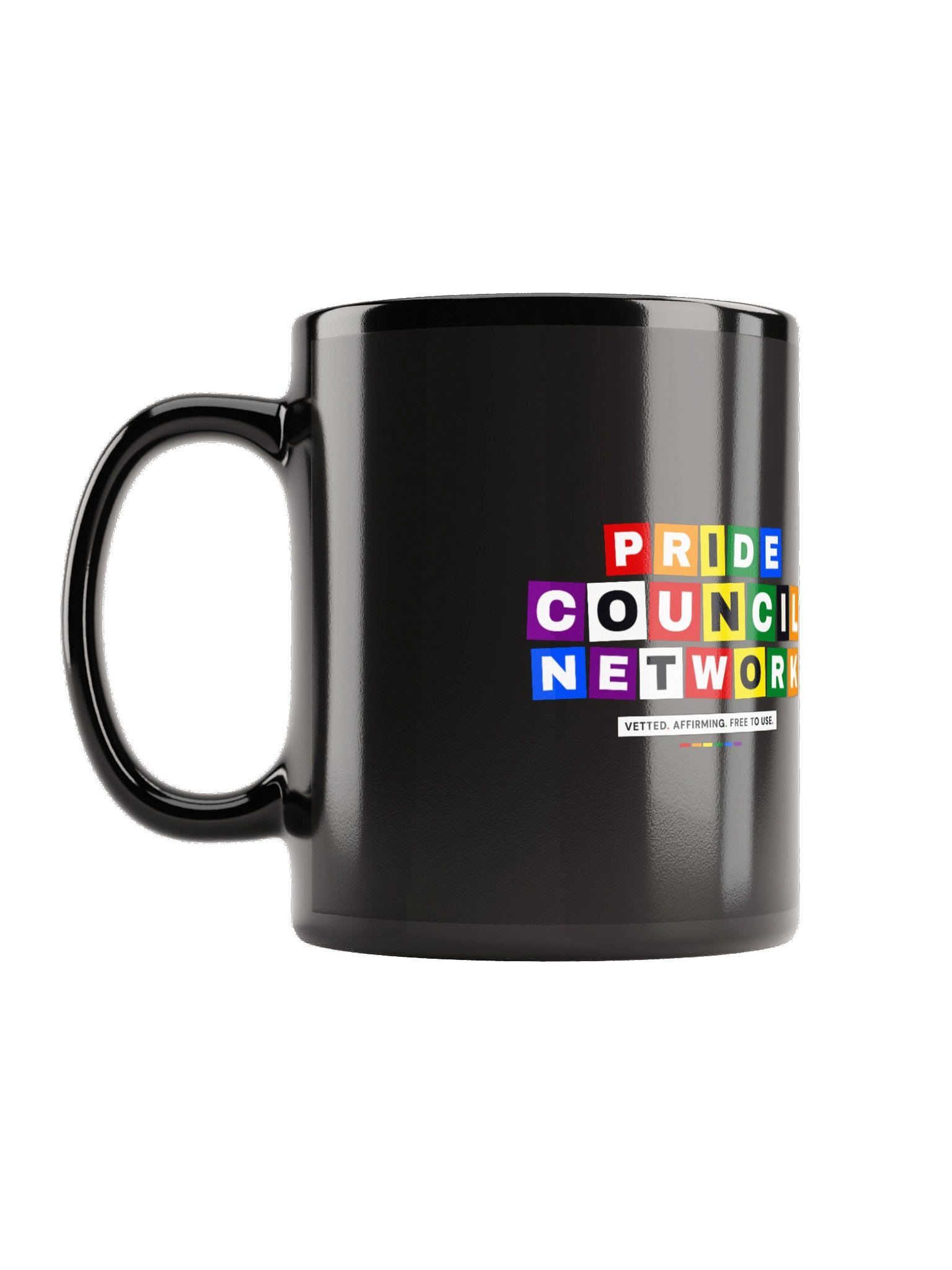 Pride Council Network Black Glossy Mug product image (2)