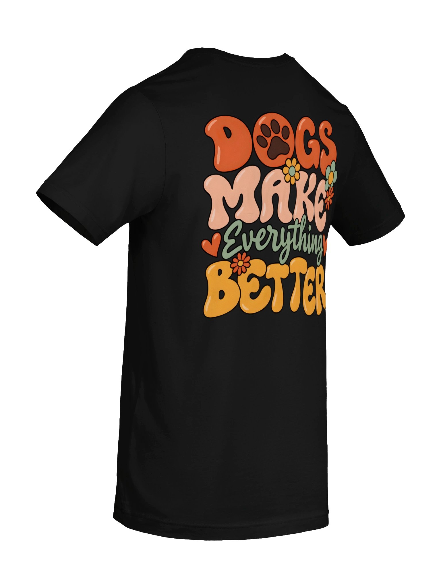 Orange Paw Print Minimal Tee product image (43)