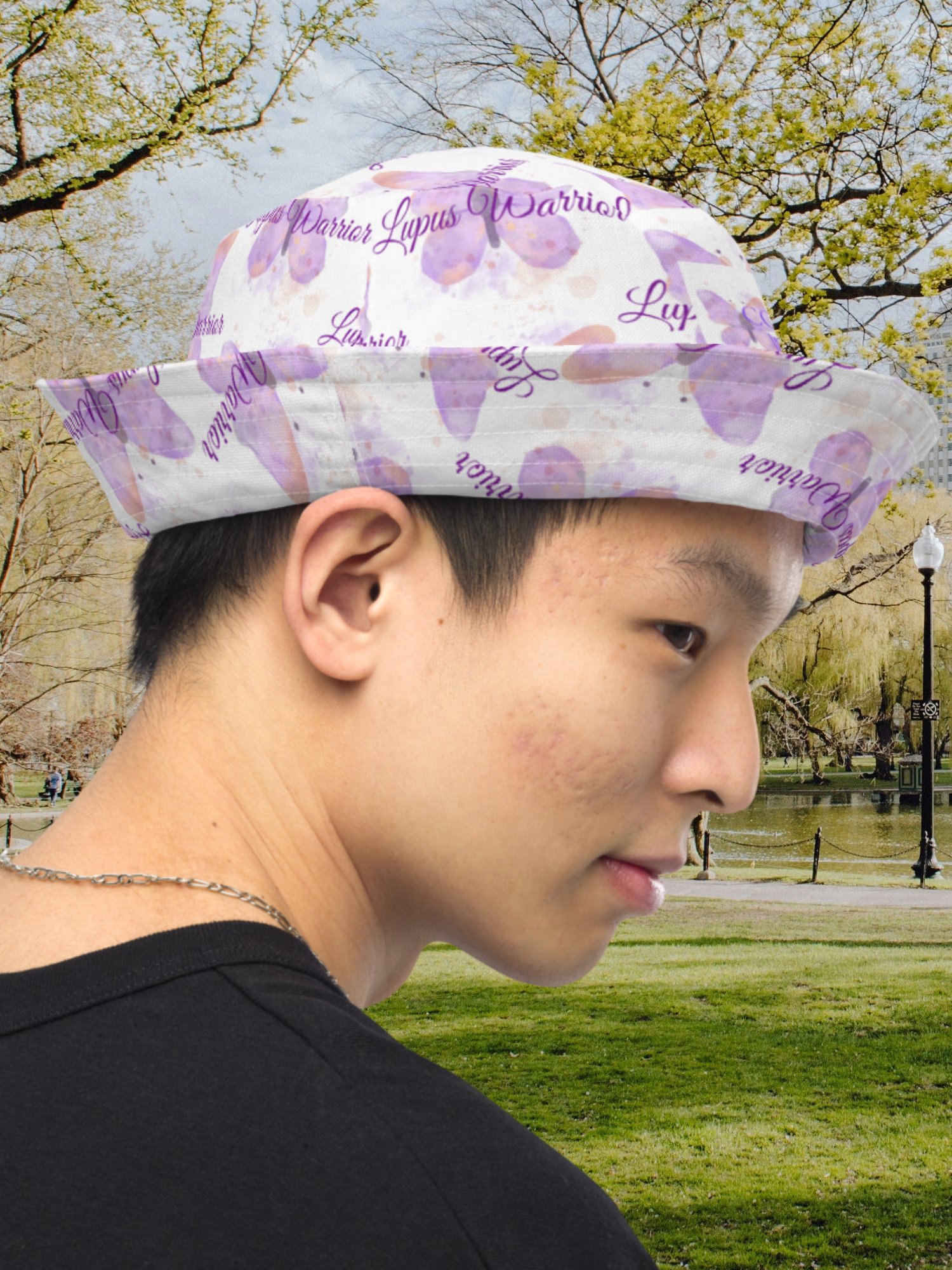 Lupus Warrior Purple Butterfly Bucket Hat product image (3)