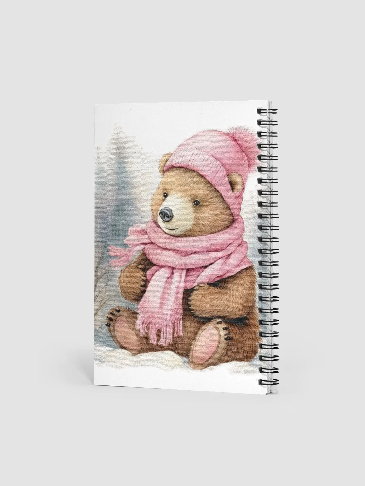 Adorable cute bear wearing a pink hat and scarf product image (2)