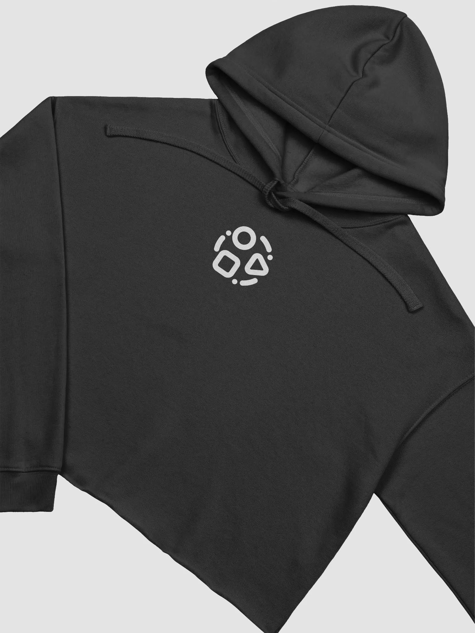 RelativRyan Crop-top Fleece Hoodie (Black) product image (5)