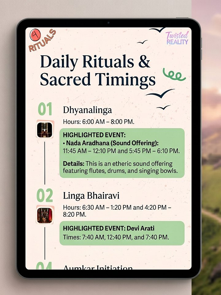 Isha Yoga Center Coimbatore Digital Visitor Guide & Planner | 2026 Edition product image (2)