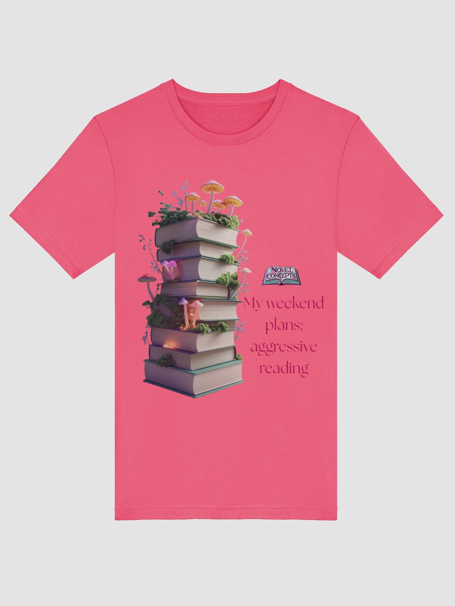 "My weekend plans: aggressive reading" T-Shirt product image (41)
