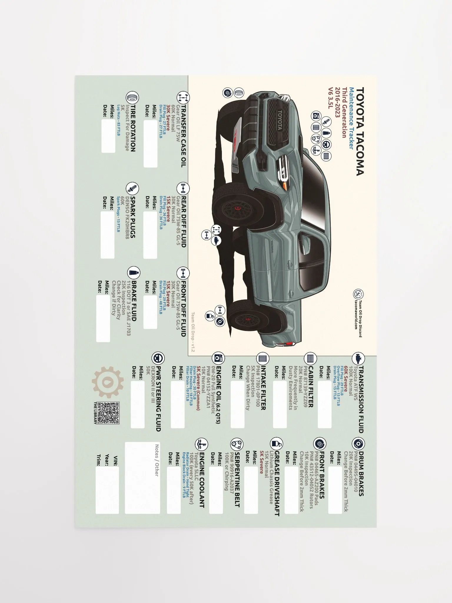 3RD GEN MAINTENANCE TRACKER V1.2 - Lunar product image (5)