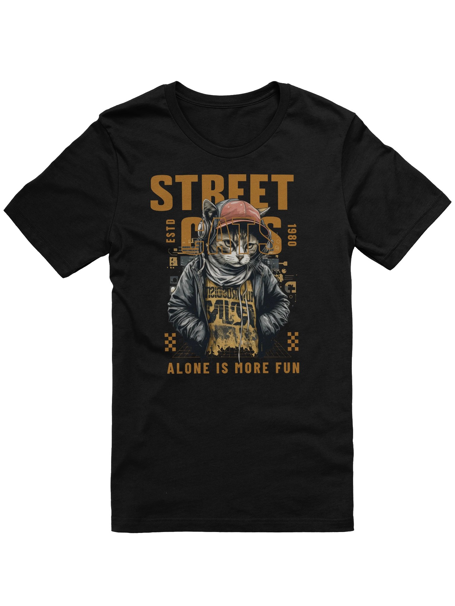 Alone is More Fun: A T-Shirt for Street Cat Enthusiasts product image (1)