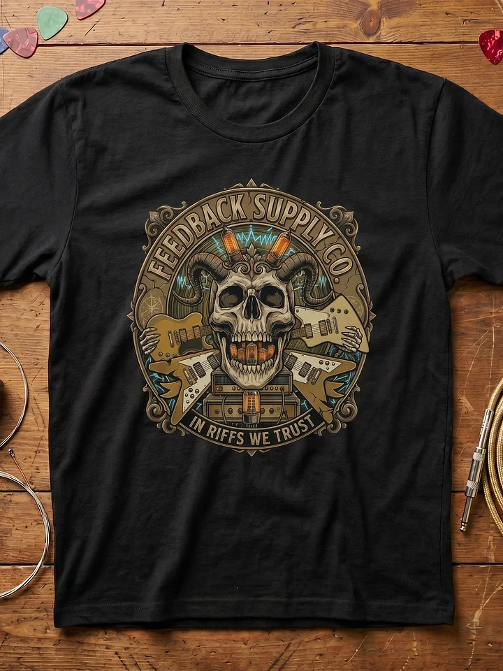 In Riffs We Trust | Metal Guitar T-Shirt product image (1)