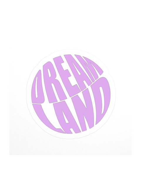 Dreamland Pink Circle Kiss Cut Sticker product image (3)