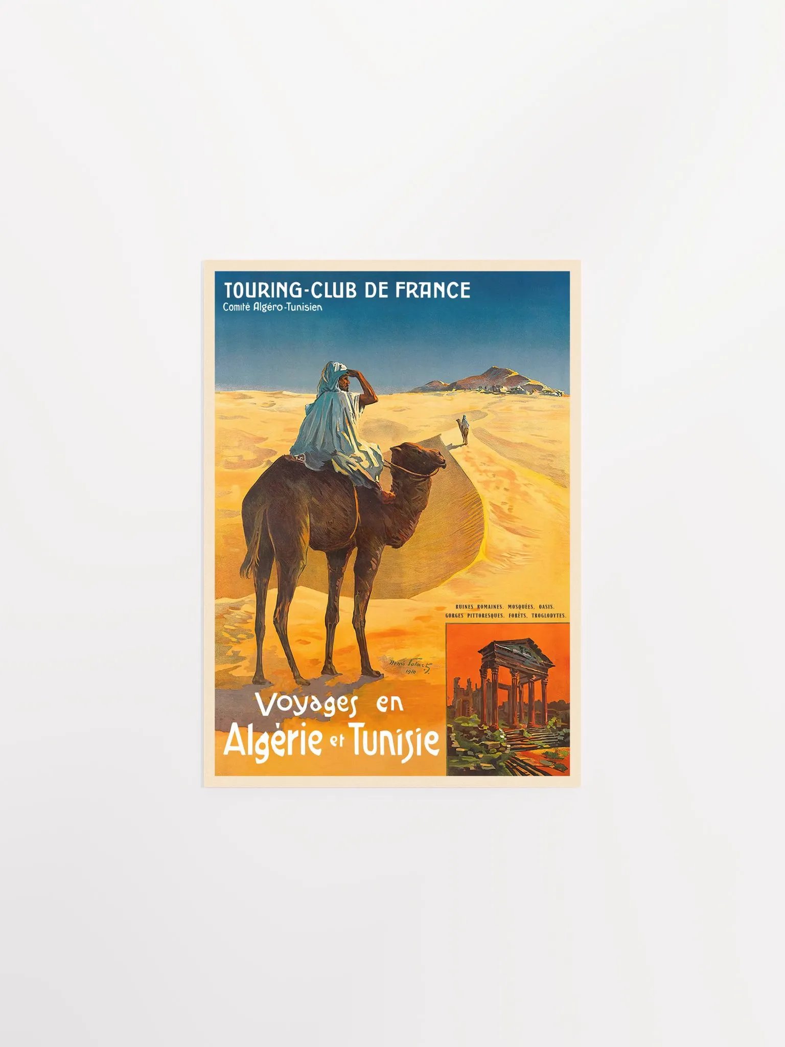 Algeria, Tunisia, 1910 — retro travel poster, vintage travel art print, retro travel wall art product image (6)