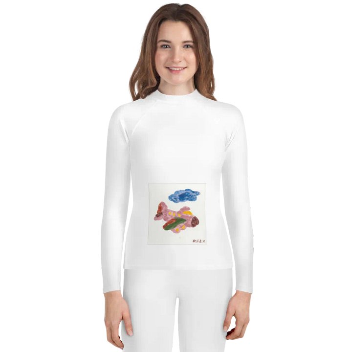 Kid Airplane (All-Over Print Youth Rash Guard) product image (1)