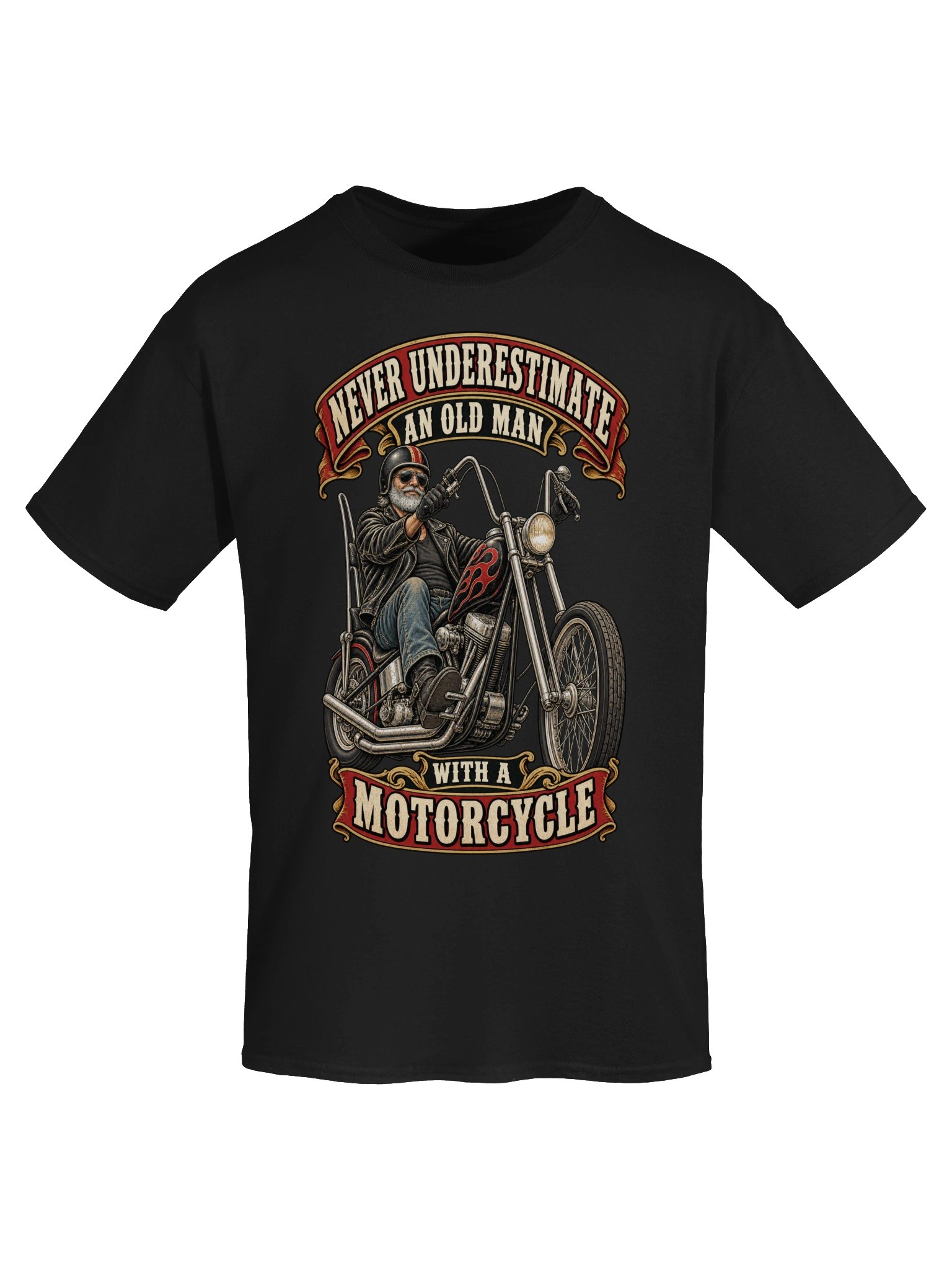Never Underestimate an Old Man With a Motorcycle T-Shirt product image (5)