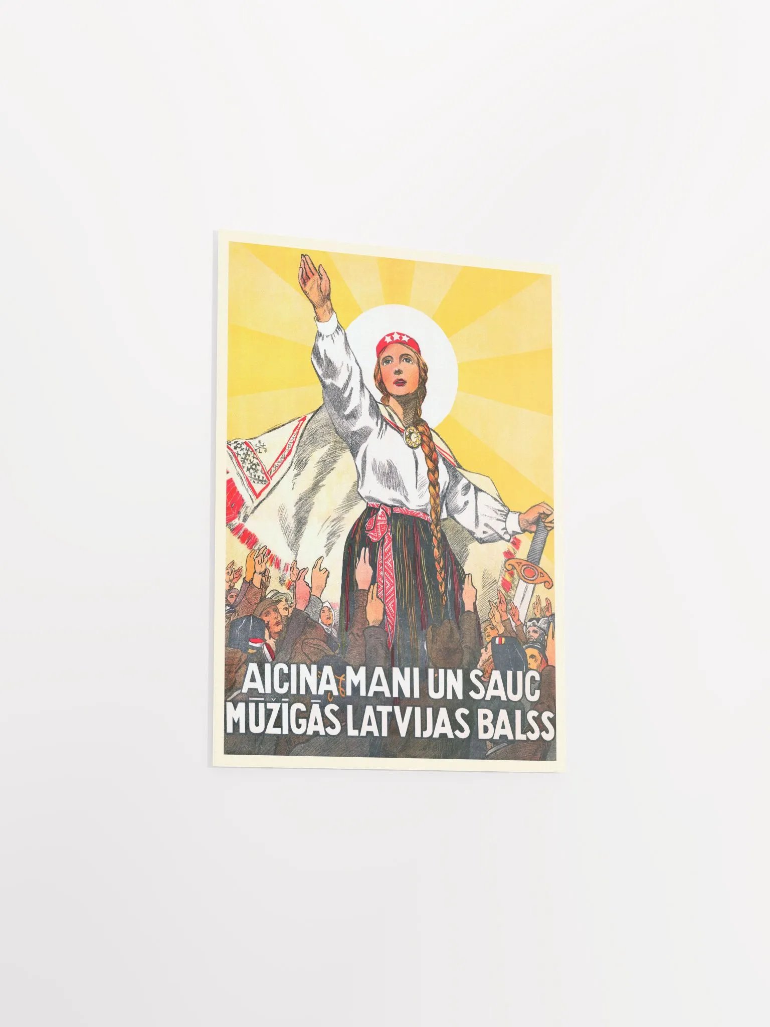 Latvia retro poster, Riga 1930 — retro travel poster, vintage travel wall art, propaganda poster, patriotic art product image (8)