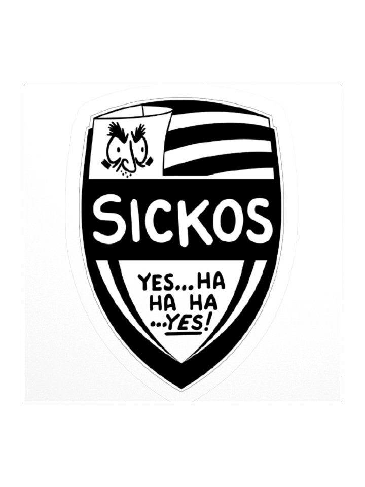 Sickos FC Shield Sticker - Version 1 - (3 Sizes) product image (1)