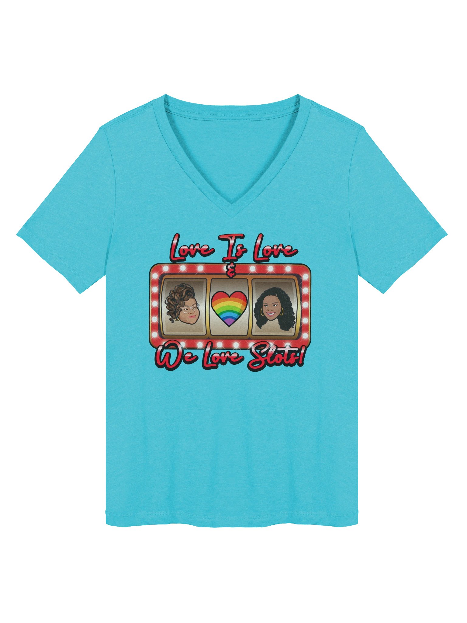 Love & Slots! Women's V-Neck product image (1)