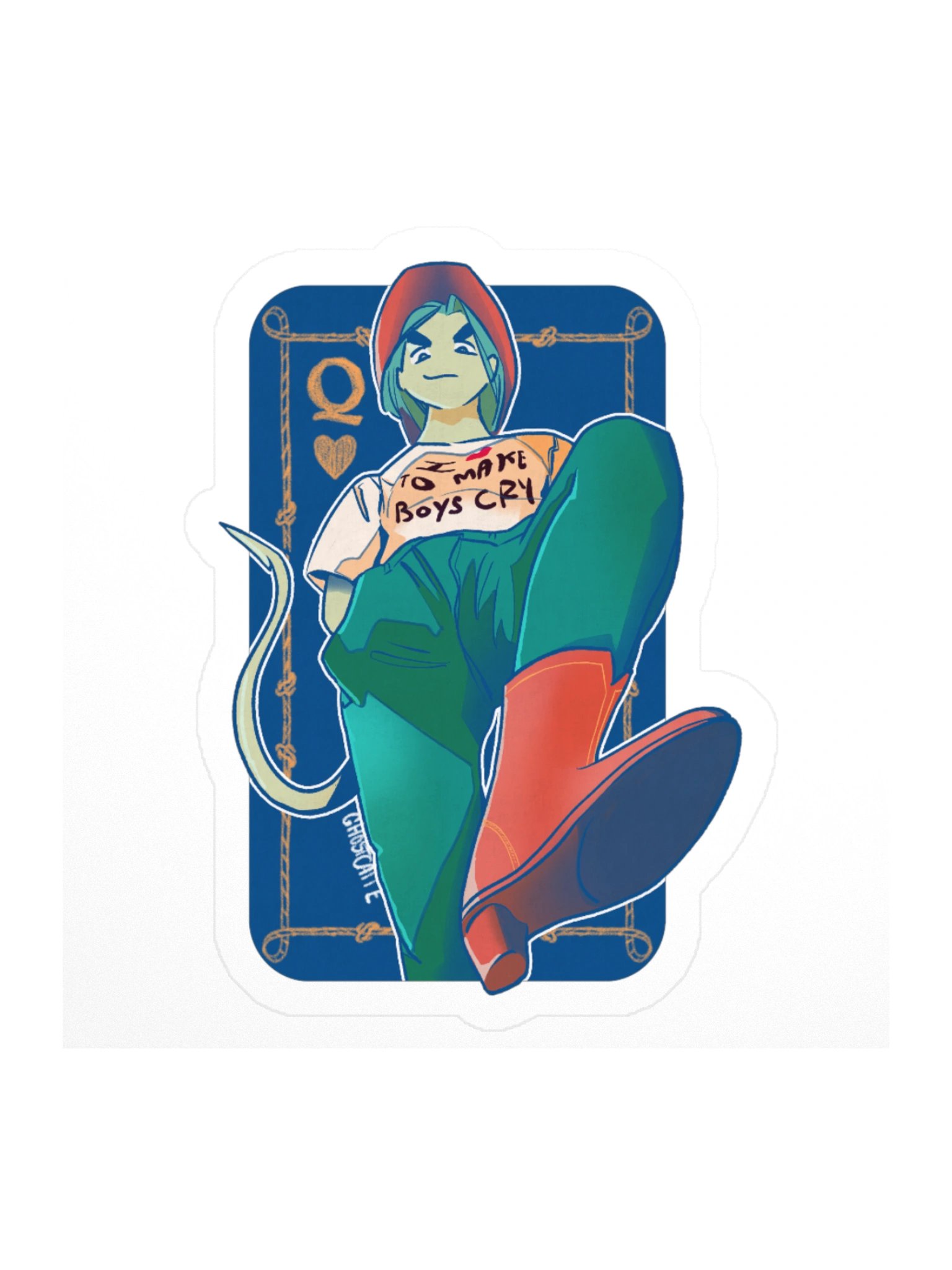 Jane "I Love To Make Boys Cry" Sticker product image (1)